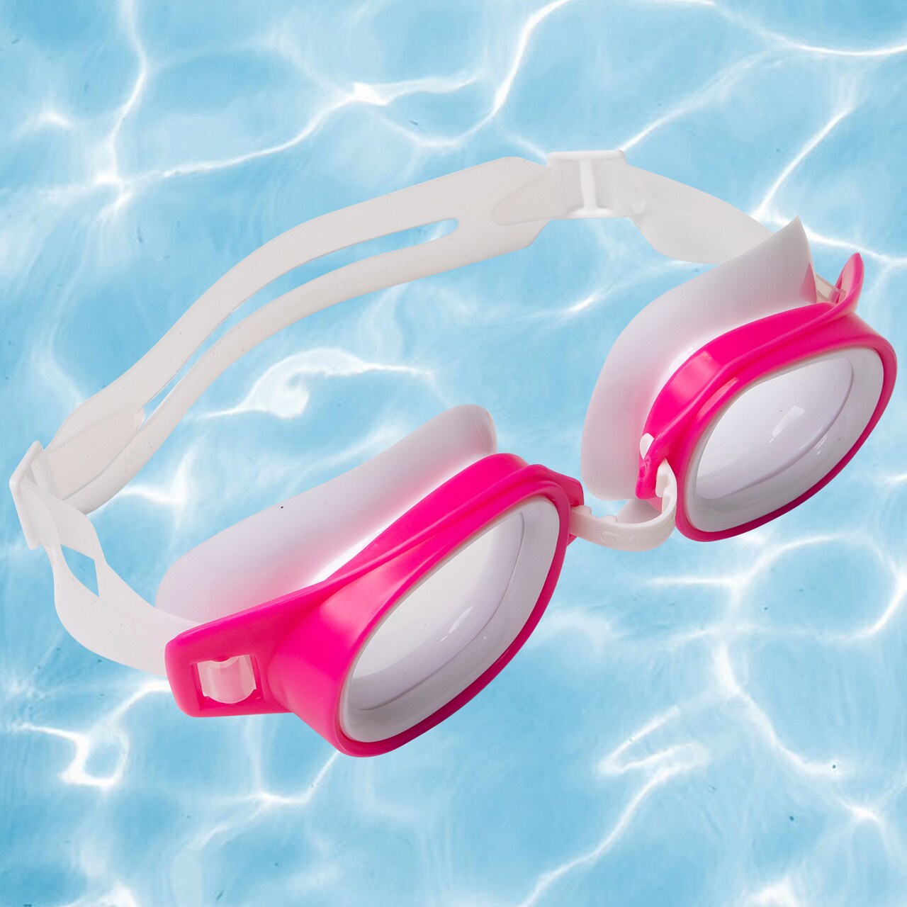 Swim Central Children's St. Lucia Swimming Pool Goggles - 6.25" - Pink